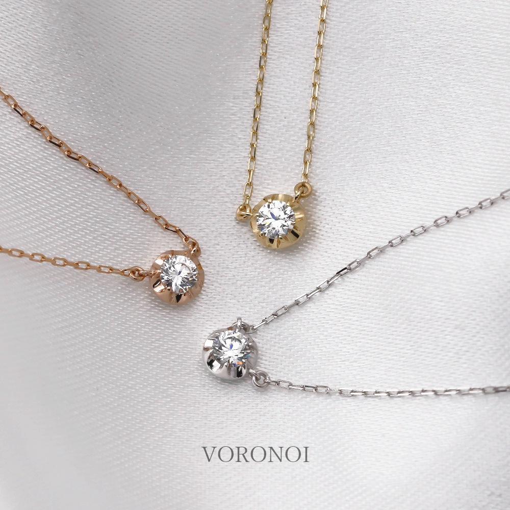 モアサナイト K10 リフレクション ネックレス