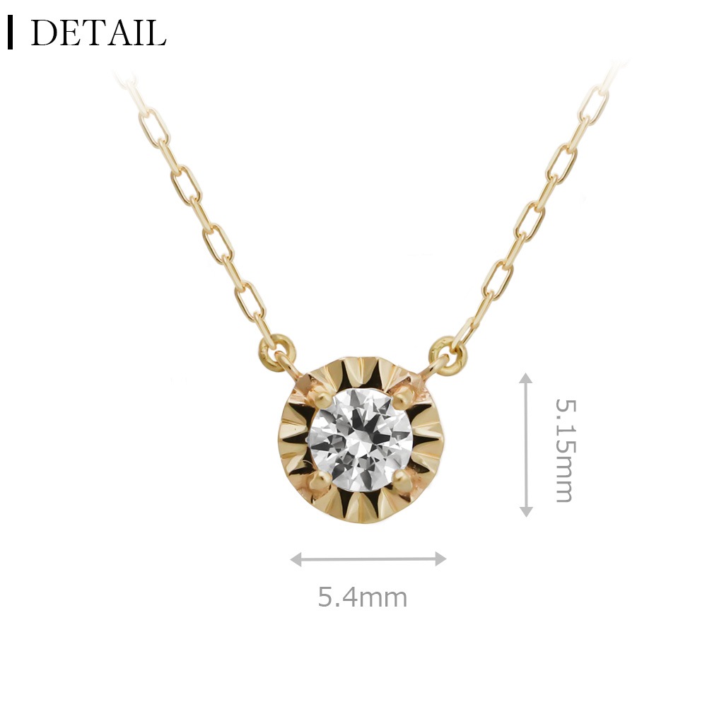 モアサナイト K10 サニー ネックレス