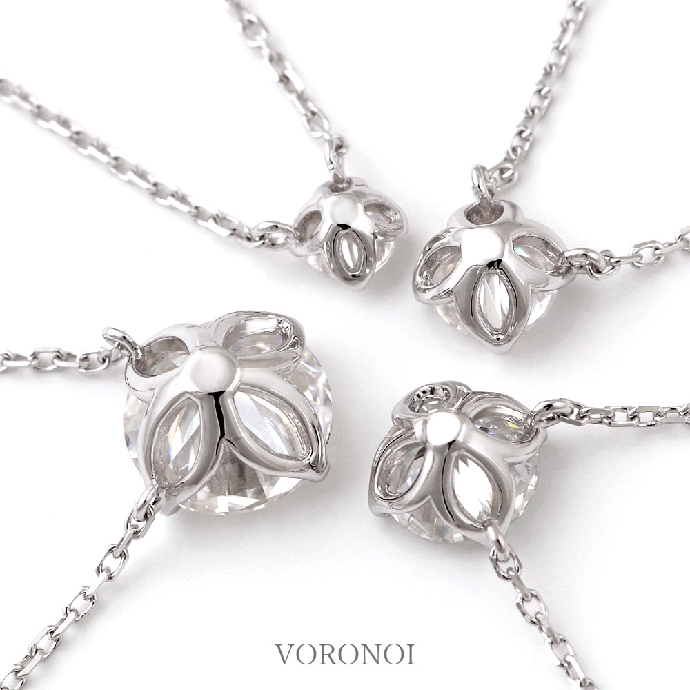 ラボグロウン ダイヤモンド 0.1ct - tsubomi - ネックレス K10 / K18 / PT950    