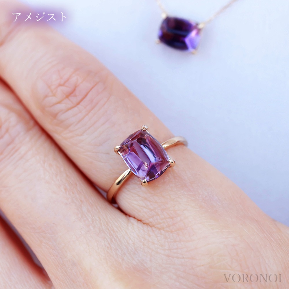 MIMI MILANOミミミラノLEELA アメジスト/ダイヤモンドリング 12  