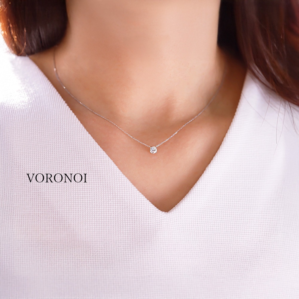 ラボグロウン ダイヤモンド 0.3ct - tsubomi - ネックレス K18 / PT950  