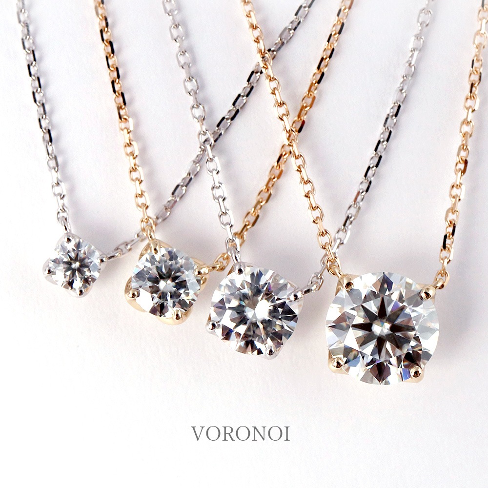 ラボグロウン ダイヤモンド 0.3ct - tsubomi - ネックレス K18 / PT950  