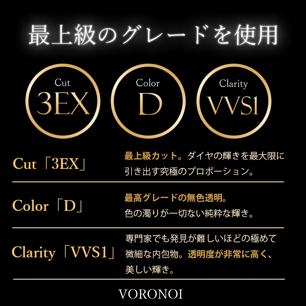 ラボグロウン ダイヤモンド 0.5ct - tsubomi - ネックレス K10 / K18 / PT950    