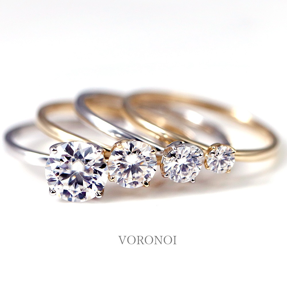 VORONOI ボロノイ 婚約指輪 ラボグロウン ダイヤ リング 0.3ct K10/K18