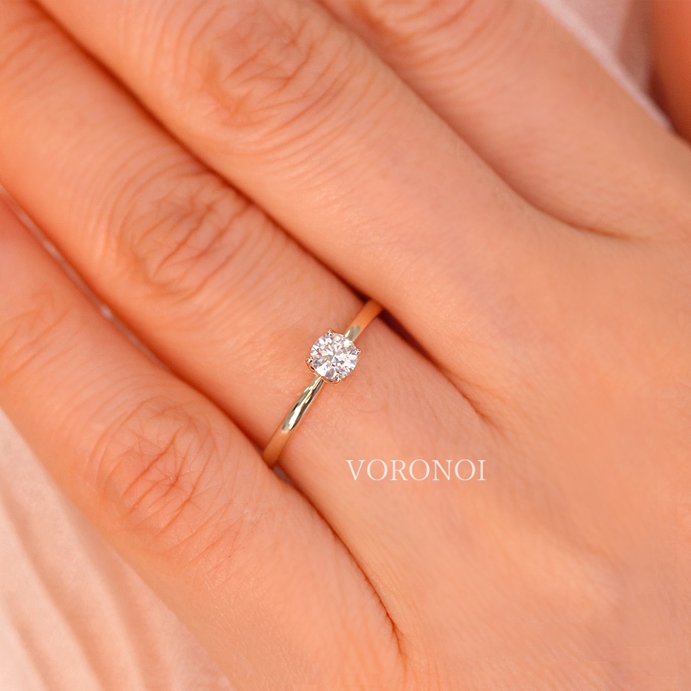 VORONOI ボロノイ 婚約指輪 ラボグロウン ダイヤ リング 0.3ct K10/K18