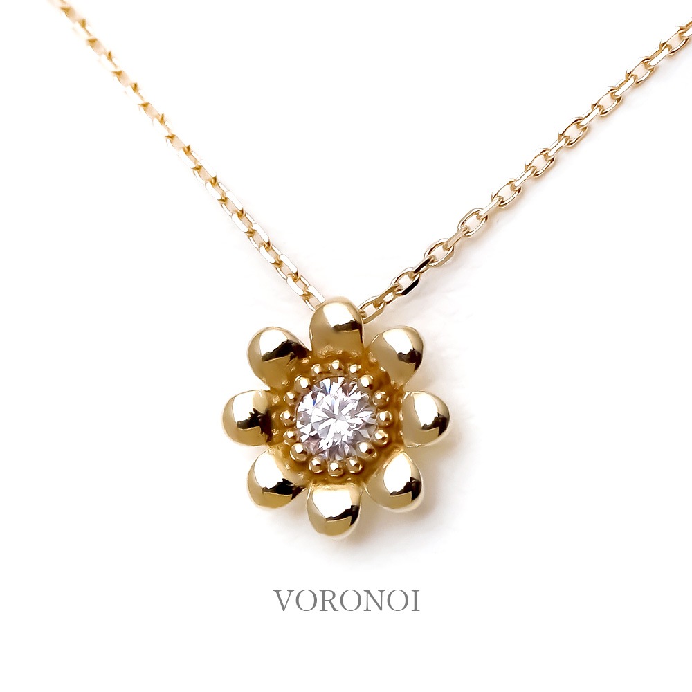 モアサナイト K10 ルドベギア ネックレス