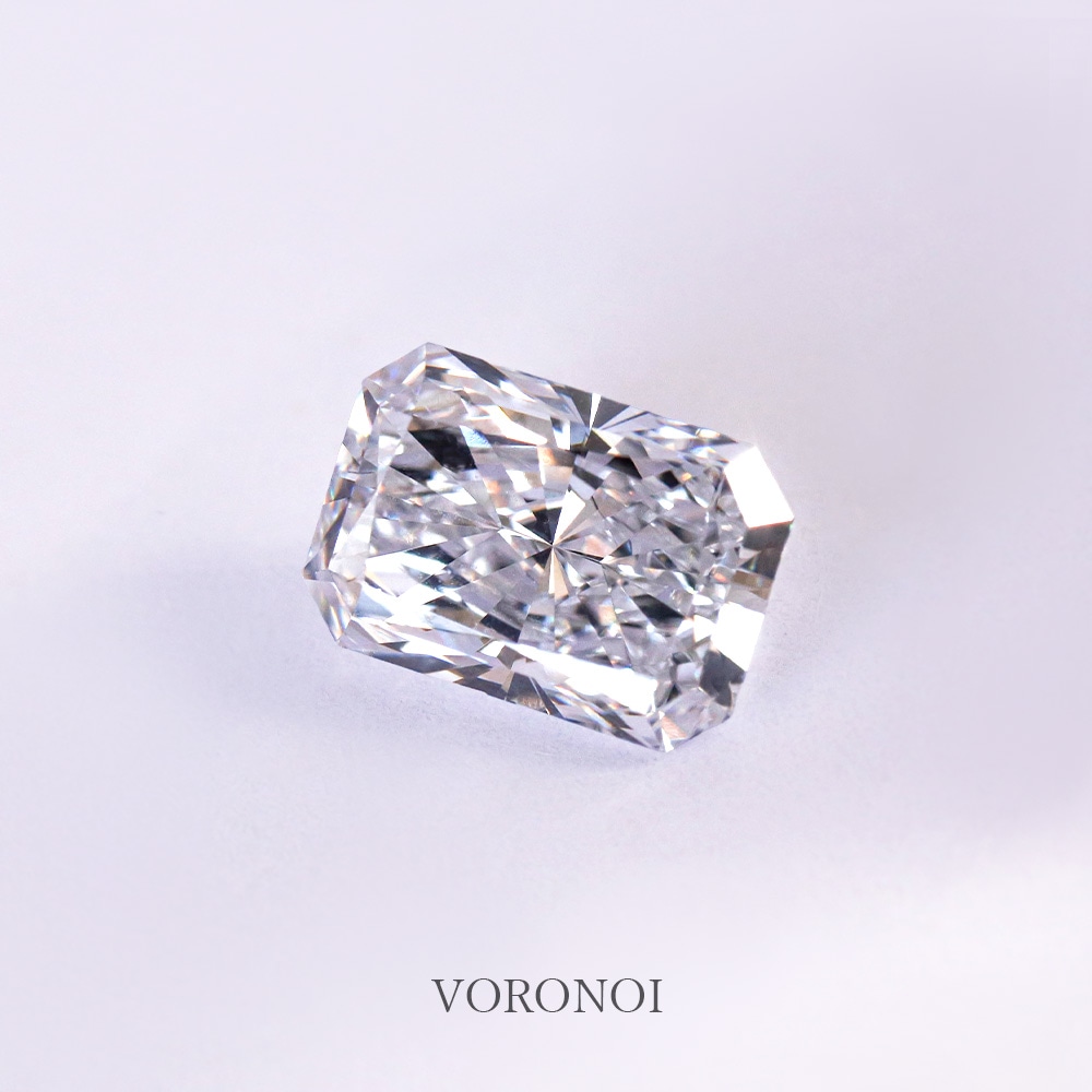 0.25ct ラディアントカット ラボグロウン ダイヤモンド ボロノイ ネックレス / K10
