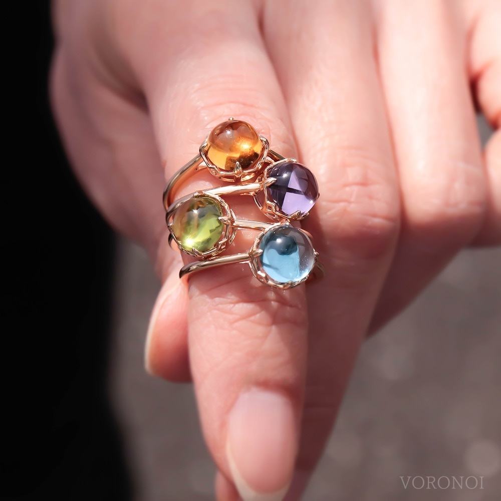 5営業日以内発送 / 在庫限り 】MINAMO Flower＆Cabo シンプルリング K10YG