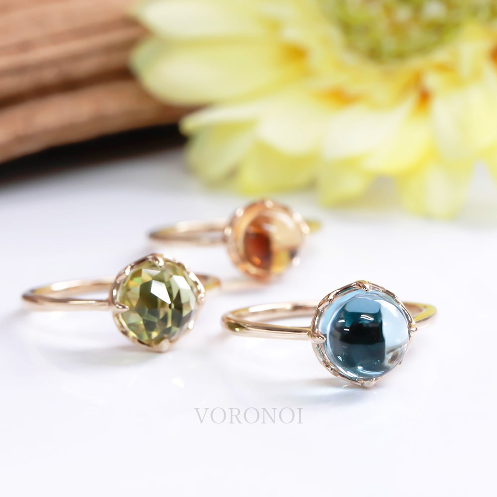 【 5営業日以内発送 / 在庫限り 】MINAMO Flower&Cabo シンプルリング K10YG