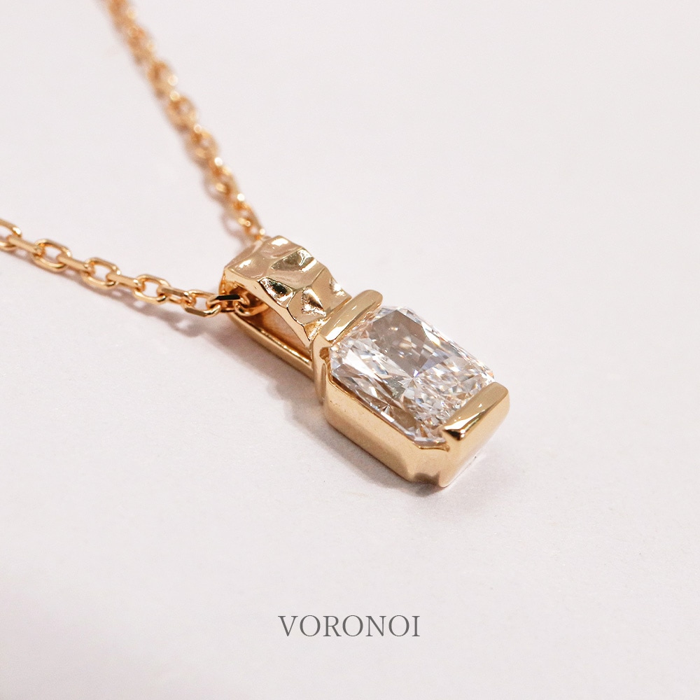 0.25ct ラディアントカット ラボグロウン ダイヤモンド ボロノイ / K18 / Pt950