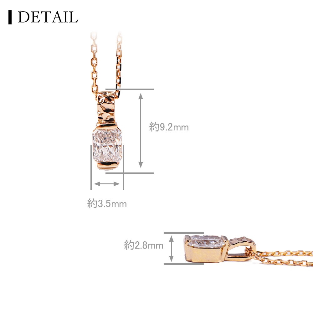 0.25ct ラディアントカット ラボグロウン ダイヤモンド ボロノイ / K18 / Pt950