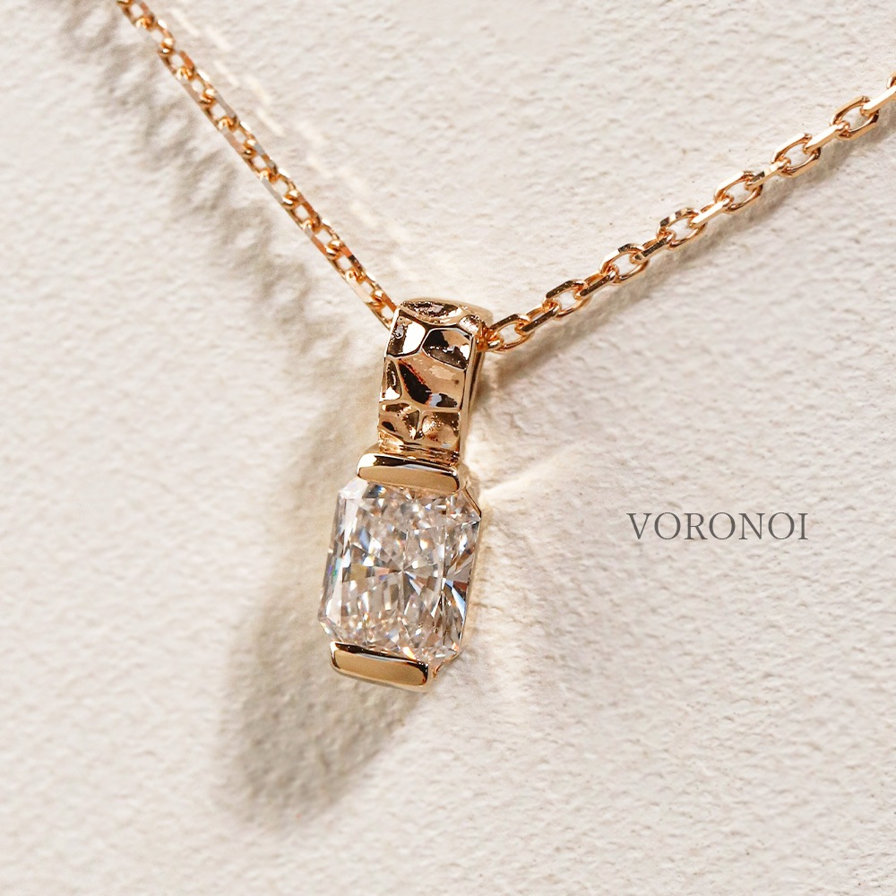 0.25ct ラディアントカット ラボグロウン ダイヤモンド ボロノイ / K18 / Pt950