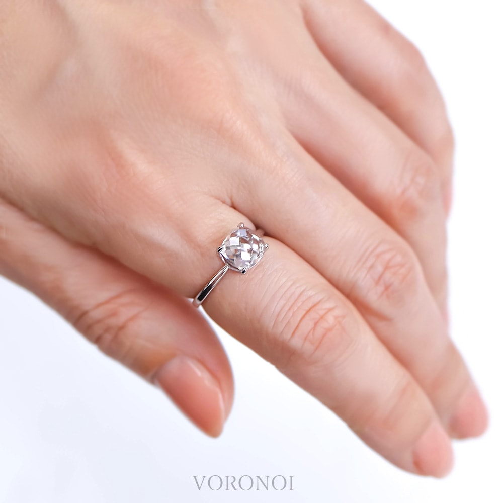 MINAMO - Chess - K10WG クリアクォーツ リング