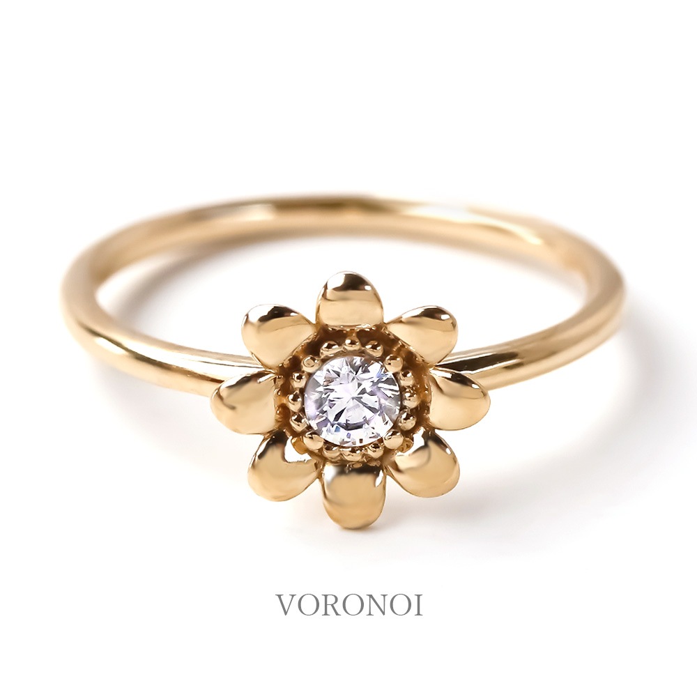 モアサナイト K10 ルドベギア リング