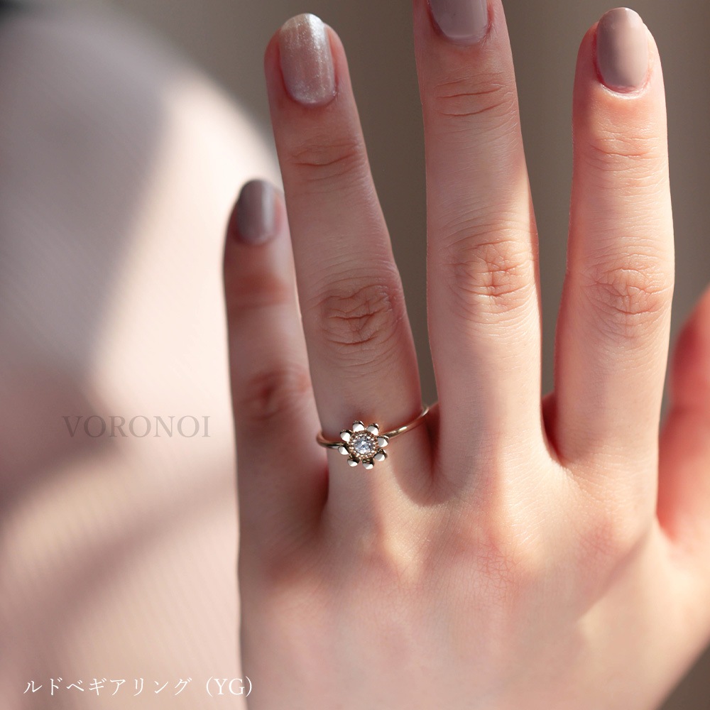 モアサナイト K10 ルドベギア リング