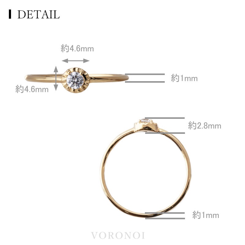 モアサナイト K10 サニー リング