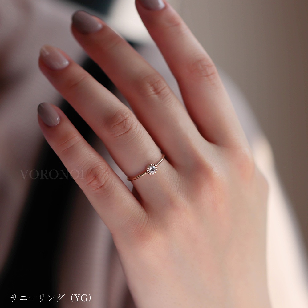 モアサナイト K10 サニー リング