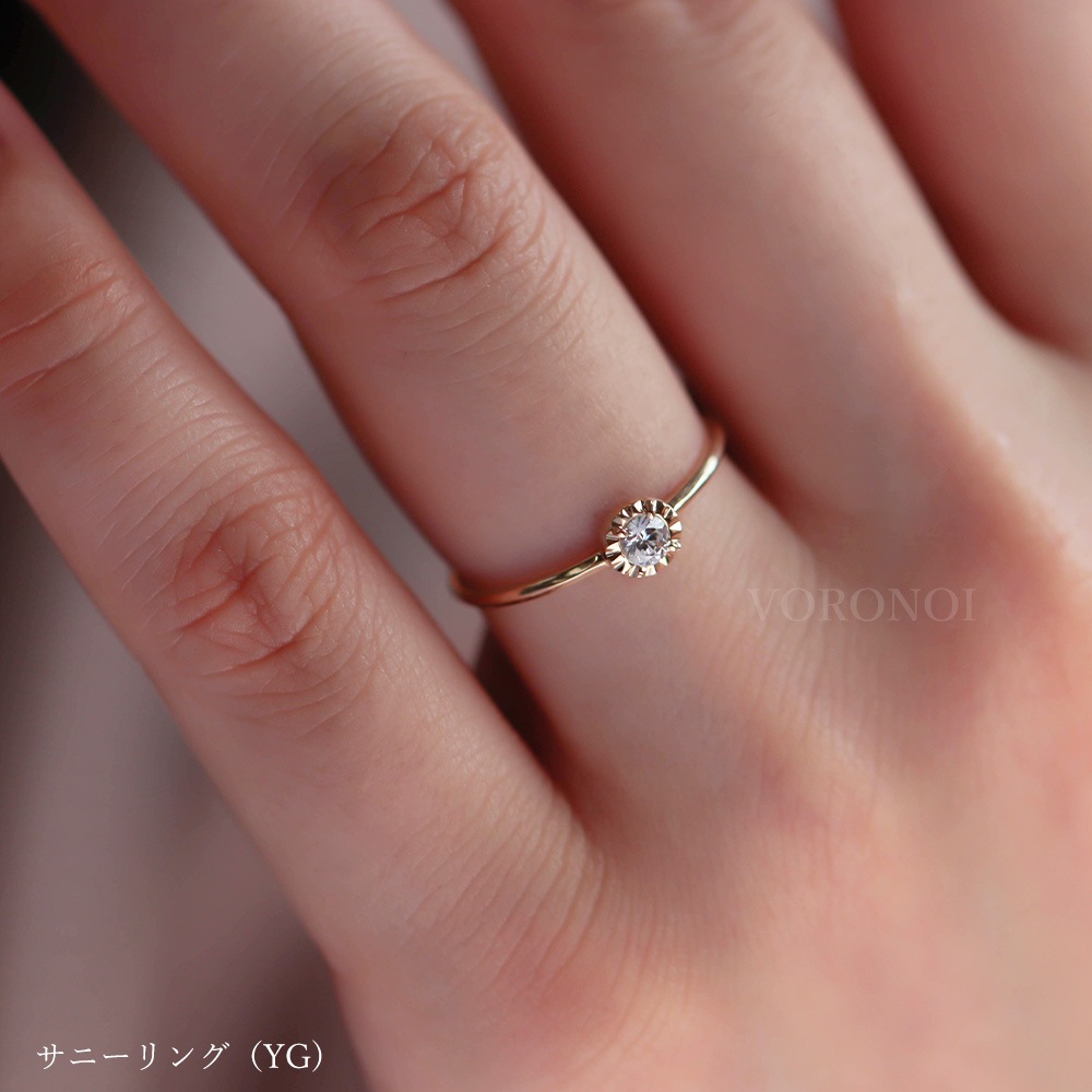 モアサナイト K10 サニー リング