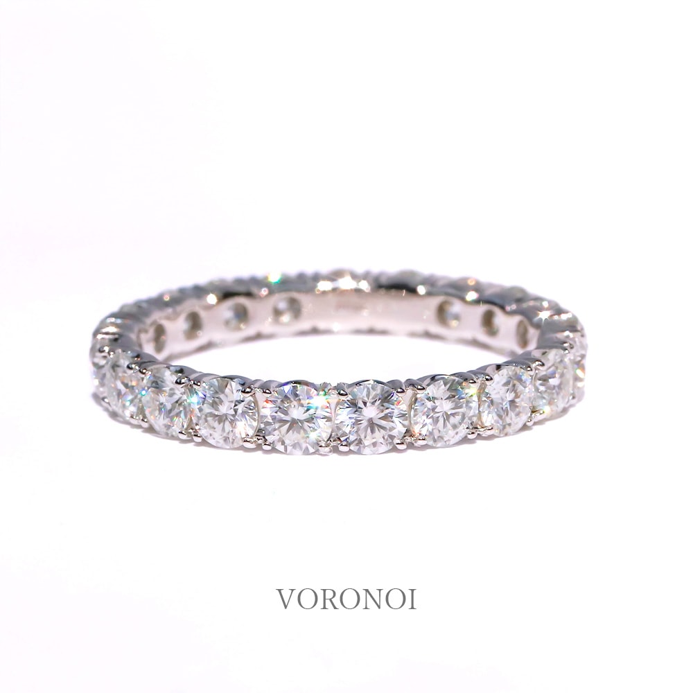 ラボグロウン ダイヤモンド フルエタニティリング K18 / Pt950【サイズ別 計 1.8-2.2ct】