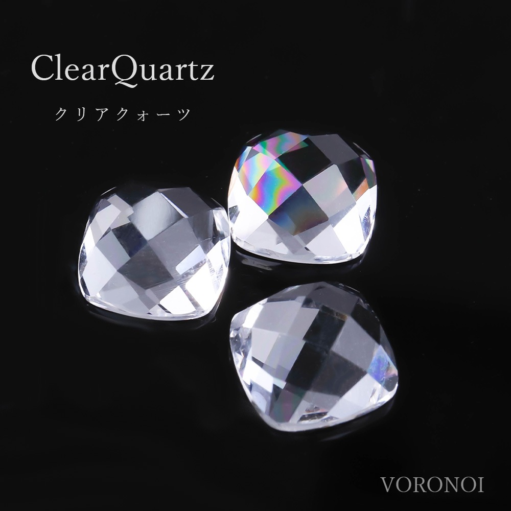 MINAMO - Chess - K10WG クリアクォーツ ピアス