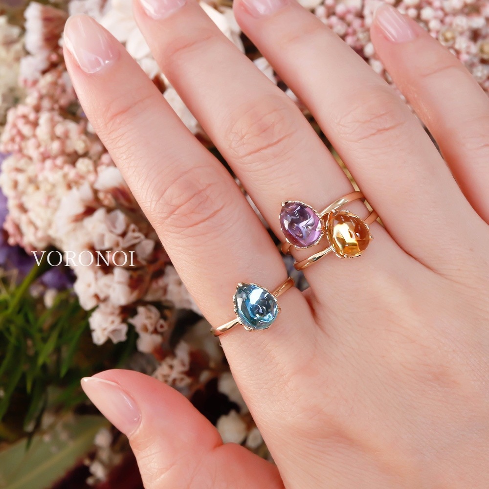 5営業日以内に発送】MINAMO-Shizuku-Rose&Cabo リング K10YG