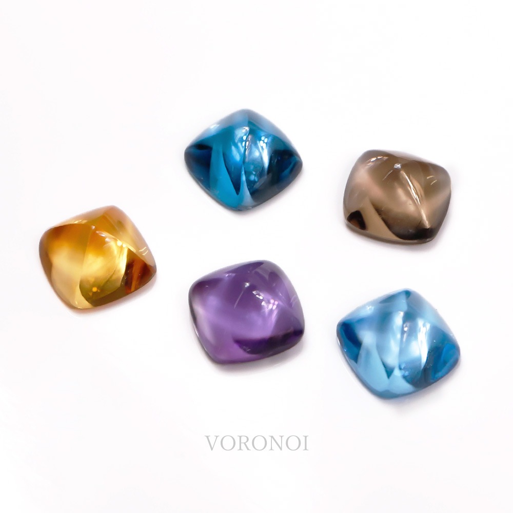 約7mm シュガーローフカット 天然石ルース（全6種）