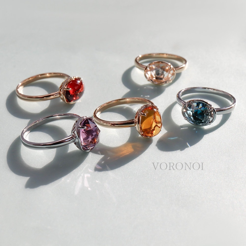 【5営業日以内に発送】MINAMO - Drops - 横型リング K10WG