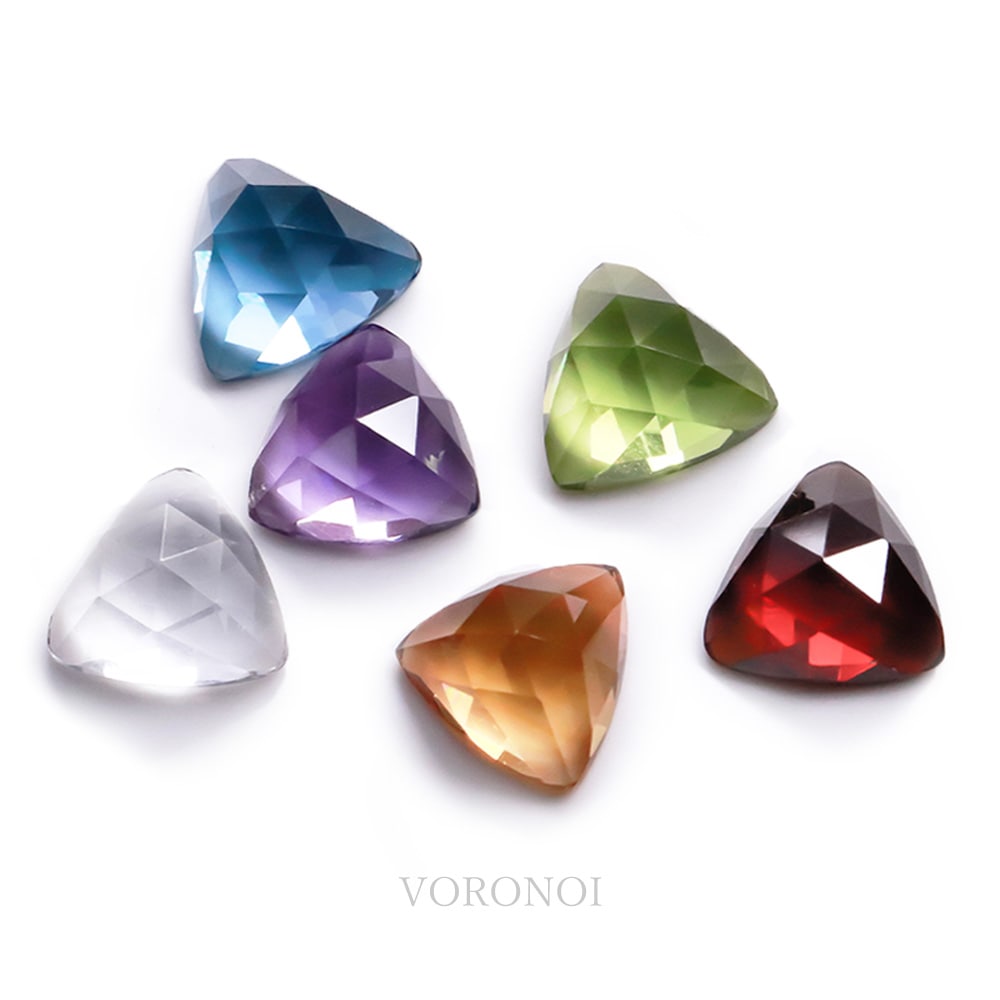 約7mm トライアングルローズカット 天然石ルース（全6種）