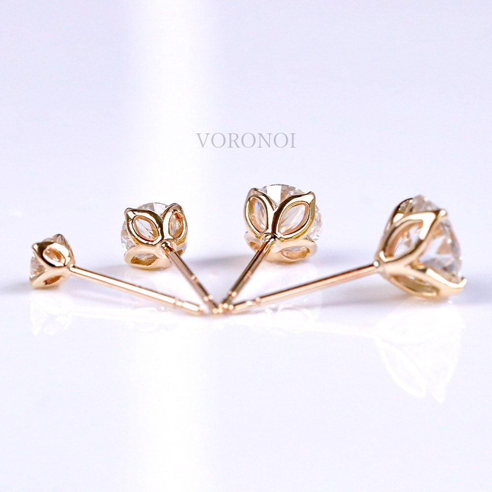 ラボグロウンダイヤモンドスタッドピアス PT950.900 男女兼用 ラボグロウンダイヤモンド ピアス 0.2ct - tsubomi -｜K18/Pt950