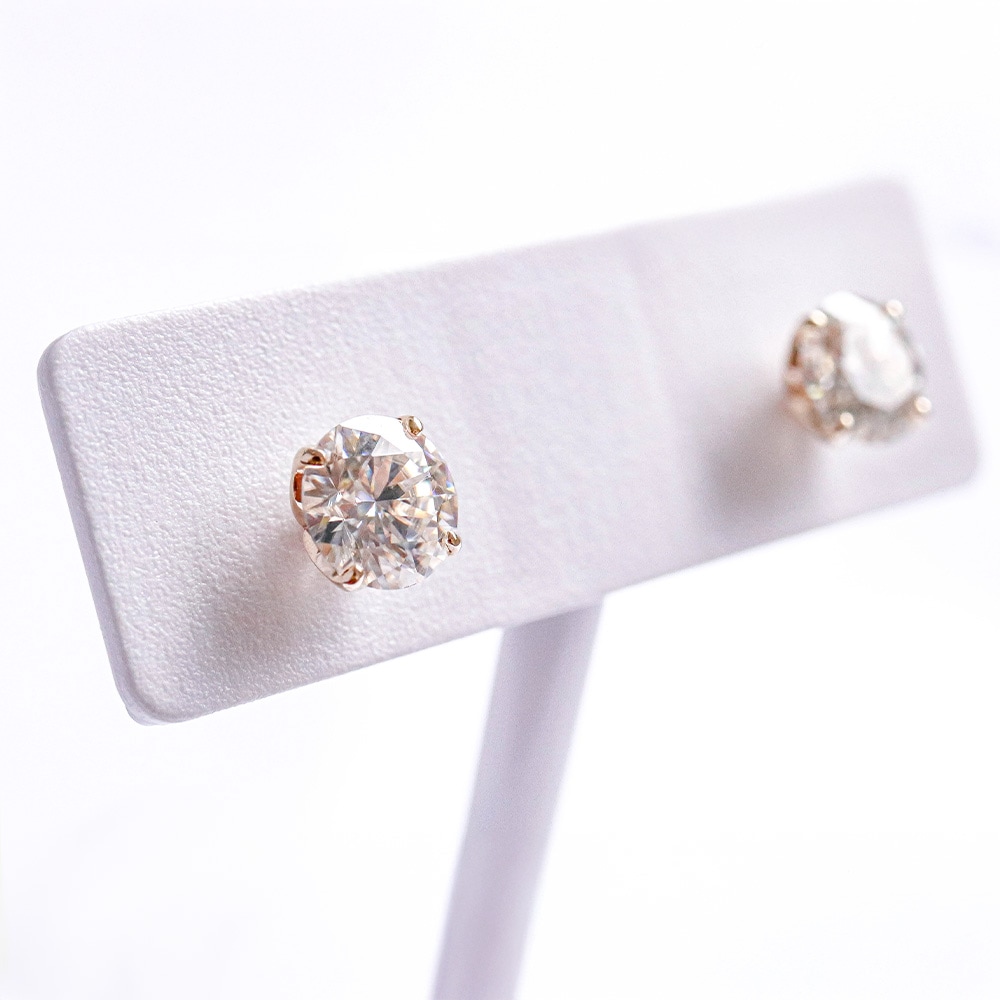 ラボグロウンダイヤモンドスタッドピアス PT950.900 男女兼用 ラボグロウンダイヤモンド ピアス 0.2ct - tsubomi -｜K18/Pt950