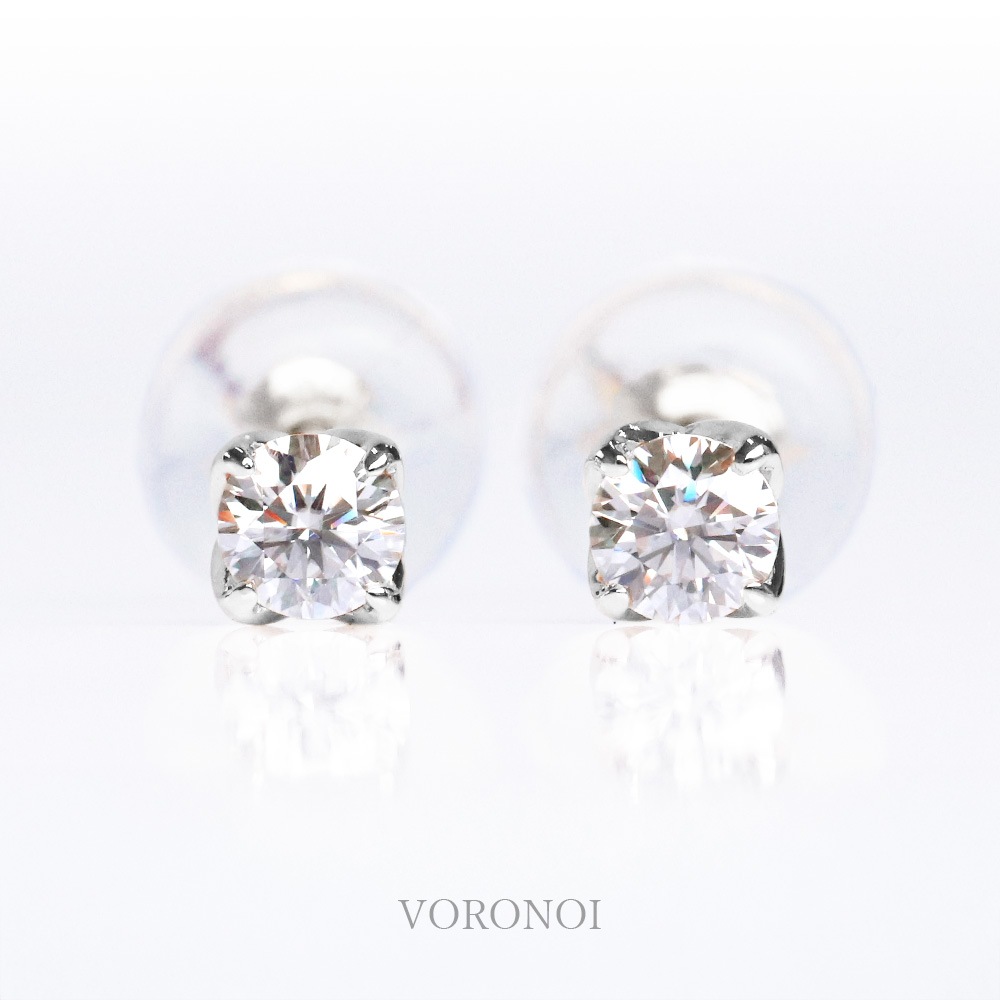 ラボグロウン ダイヤモンド 0.2ct - tsubomi -ピアス K10 / K18 / PT950  