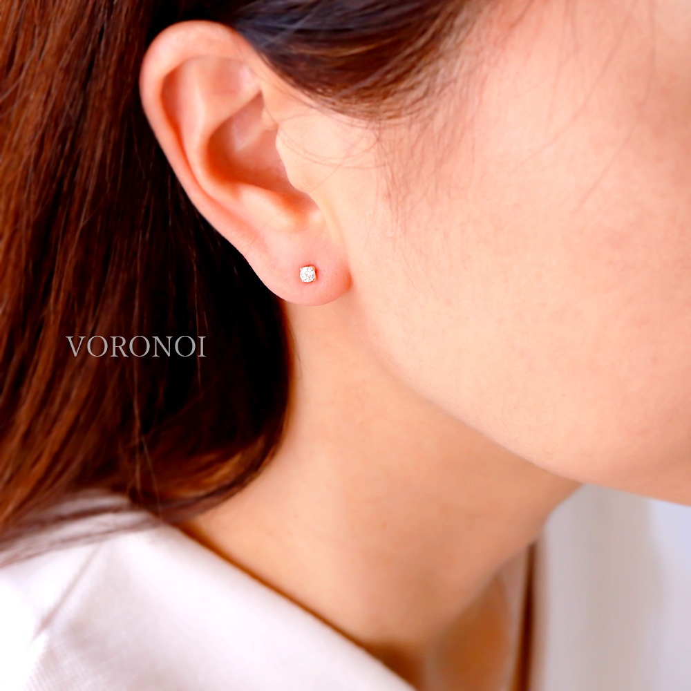 ラボグロウン ダイヤモンド 0.2ct - tsubomi -ピアス K10 / K18 / PT950  