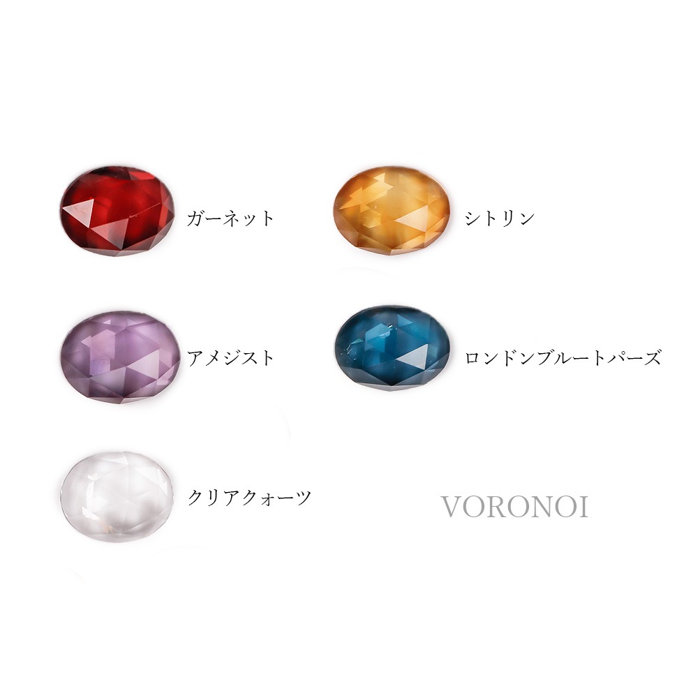 約7mm オーバルローズカット 天然石ルース（全5種）