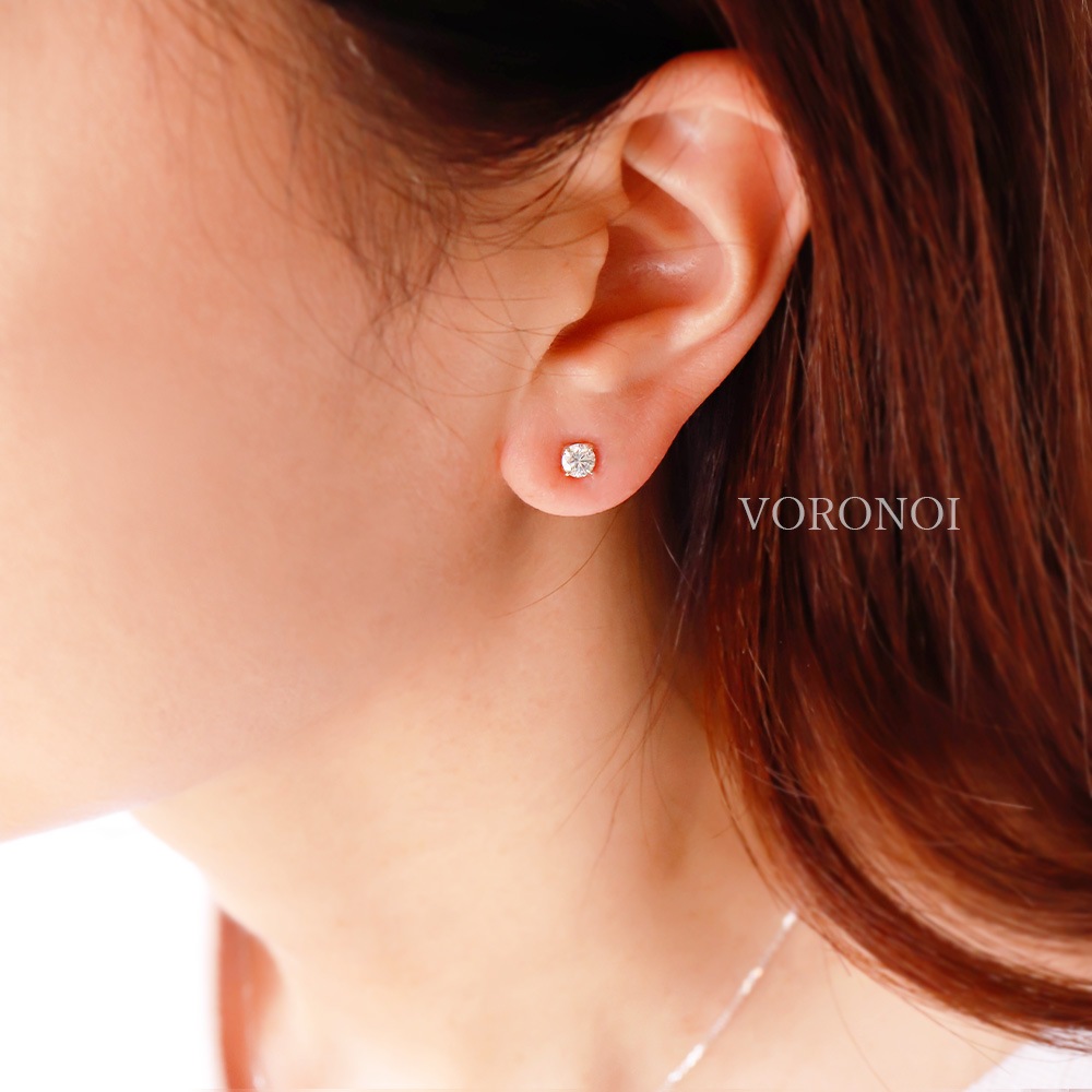 ラボグロウン ダイヤモンド 計 0.6ct - tsubomi -ピアス K10 / K18 / PT950  