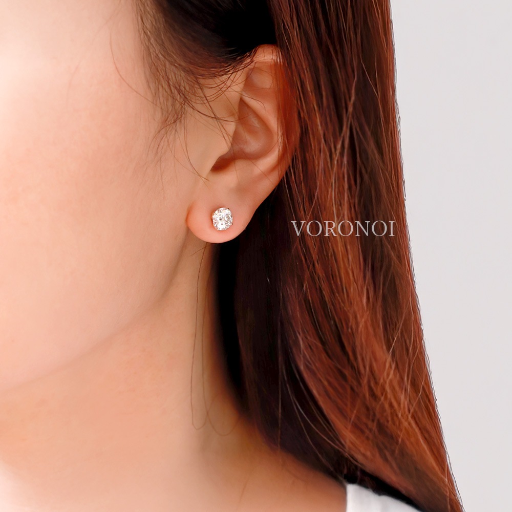 ラボグロウン ダイヤモンド ピアス 2ct - tsubomi -｜K18/Pt950