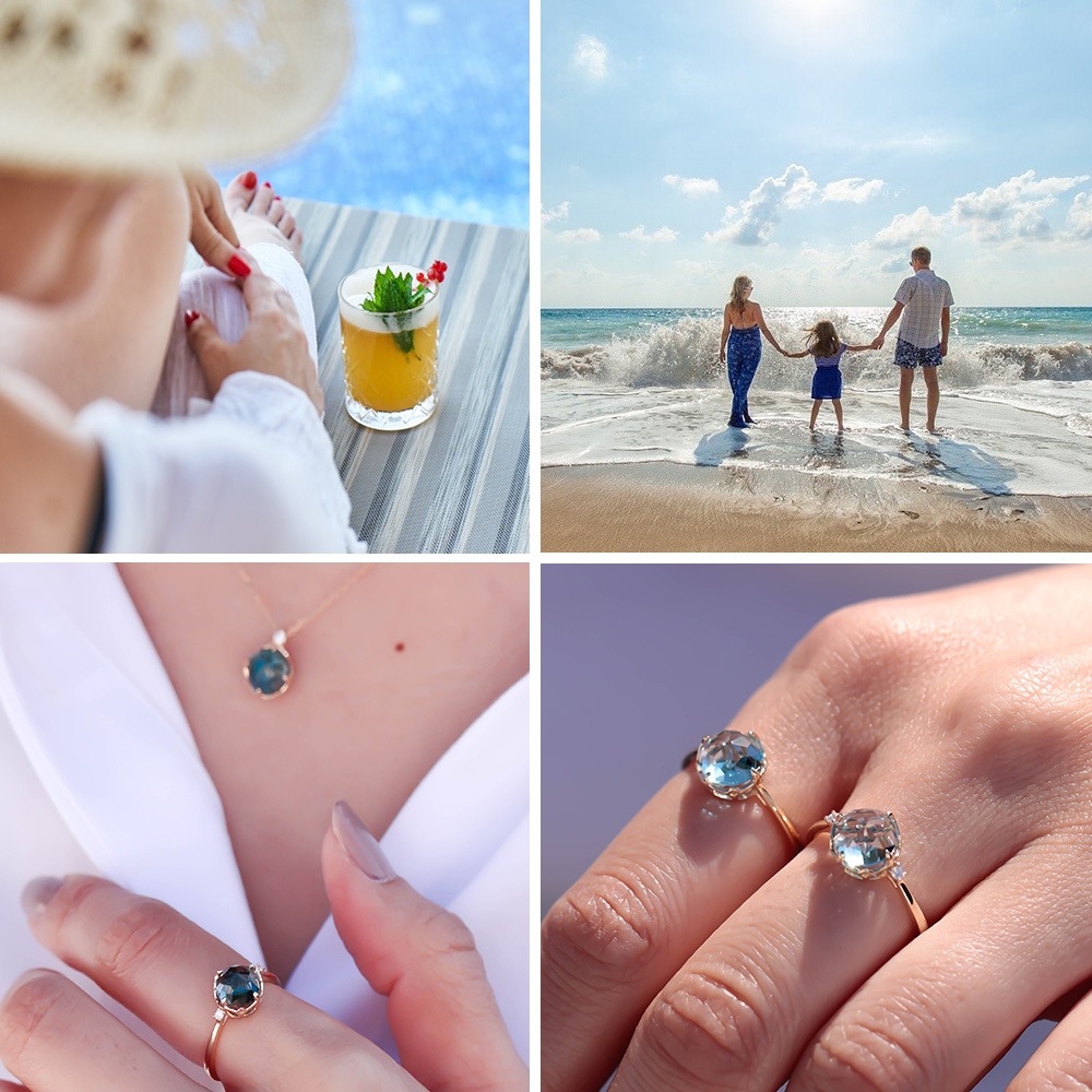 MINAMOダイヤモンドネックレス】揺れて輝く0.03ctダイヤ×天然石