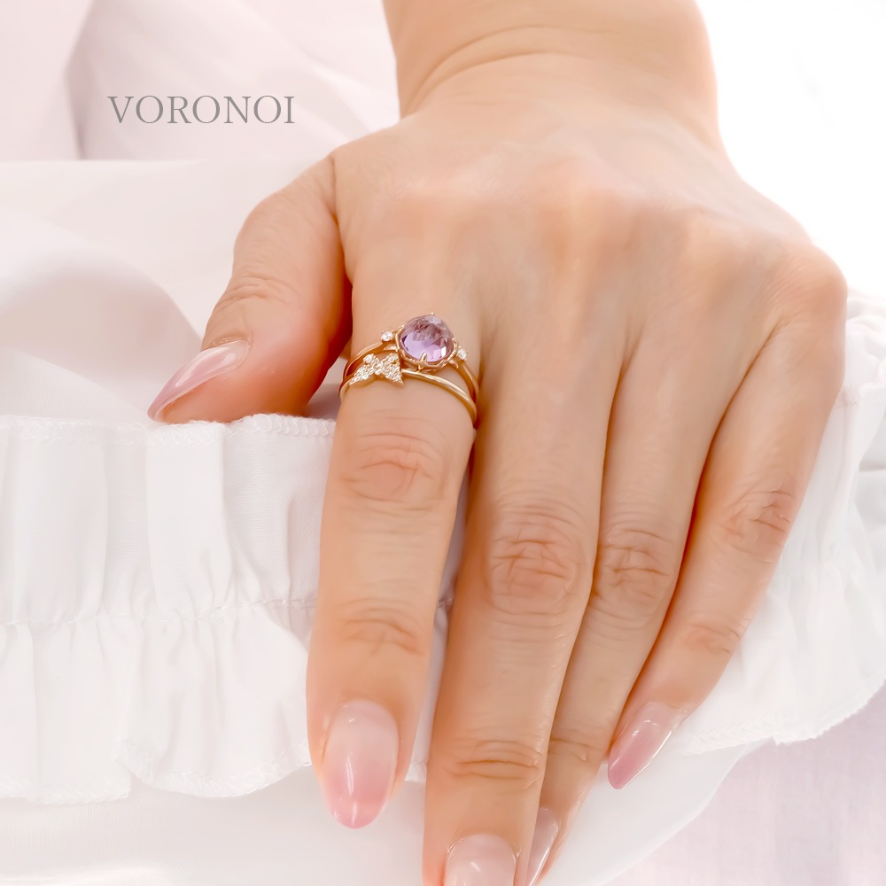 K10 蝶々 ダイヤモンド パヴェ リング