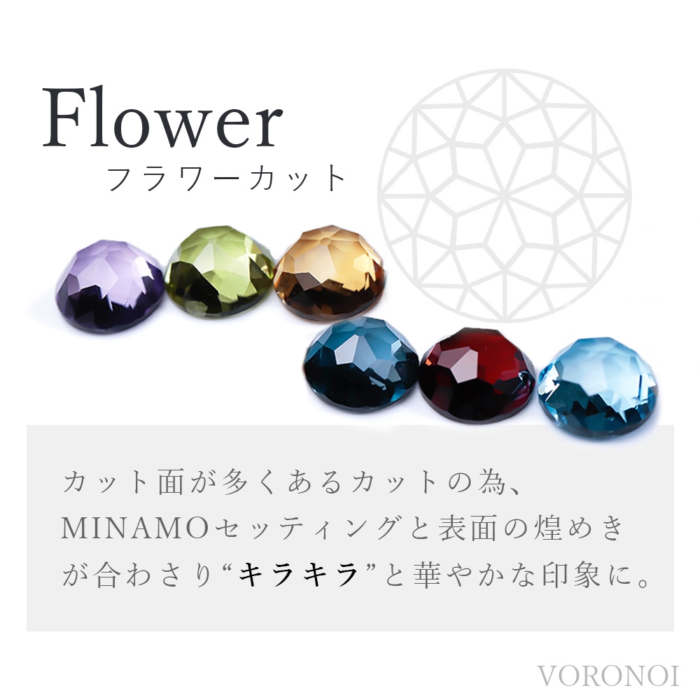 MINAMO Flower＆Cabo シンプルネックレストップ