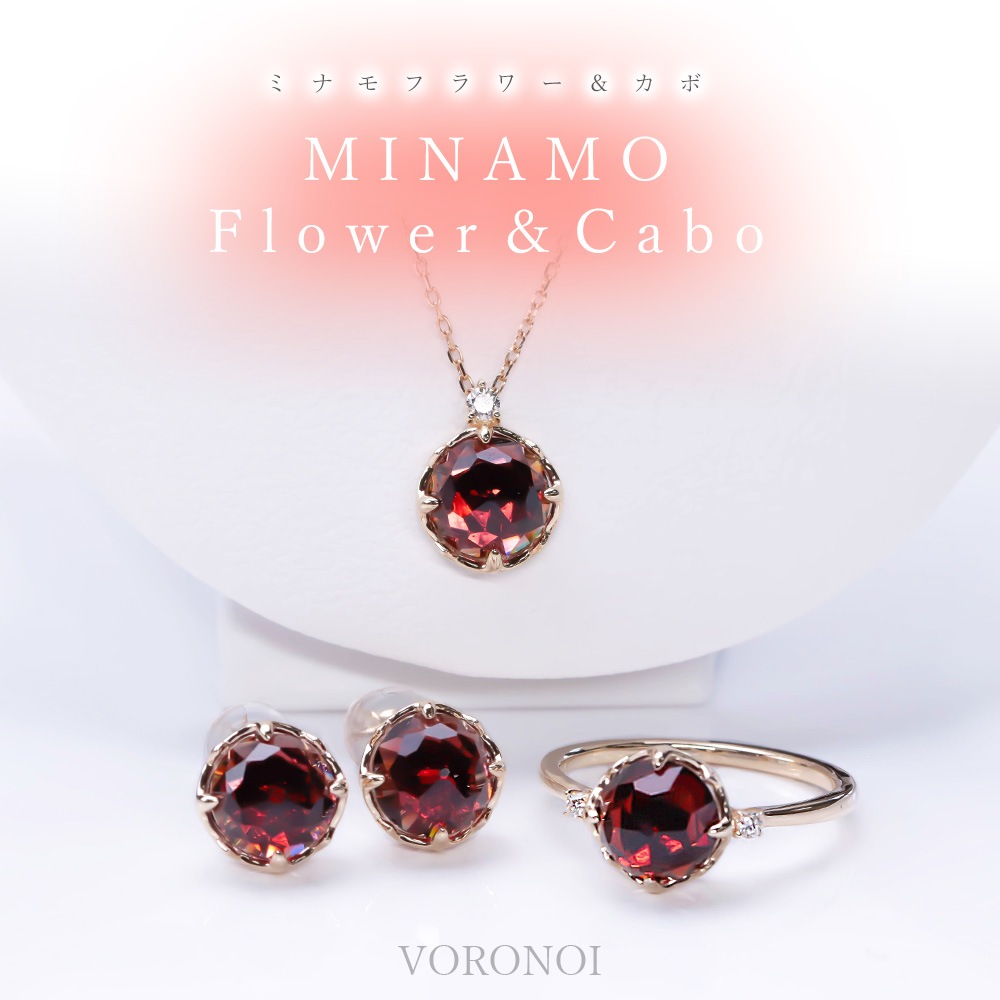 MINAMO Flower＆Cabo シンプルネックレストップ
