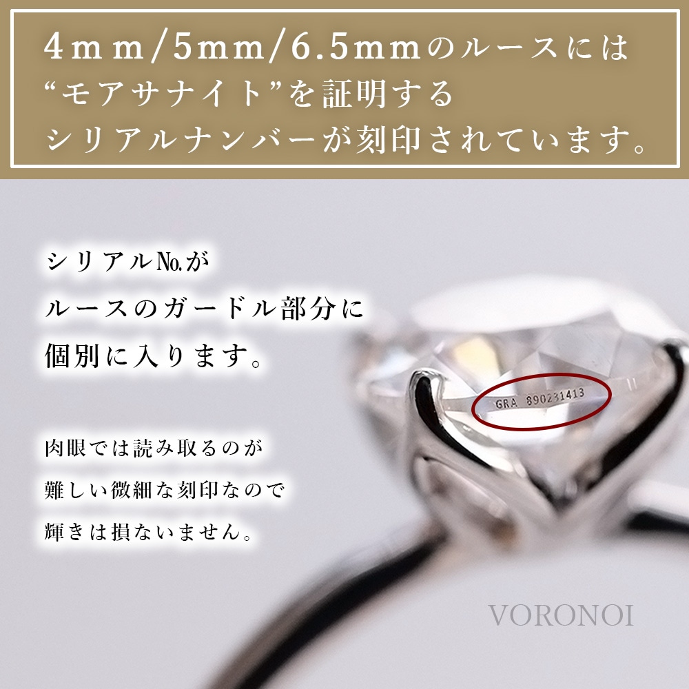 5営業日以内発送 / 在庫限り 】モアサナイト K10 ピアス 約5mm / K10WG