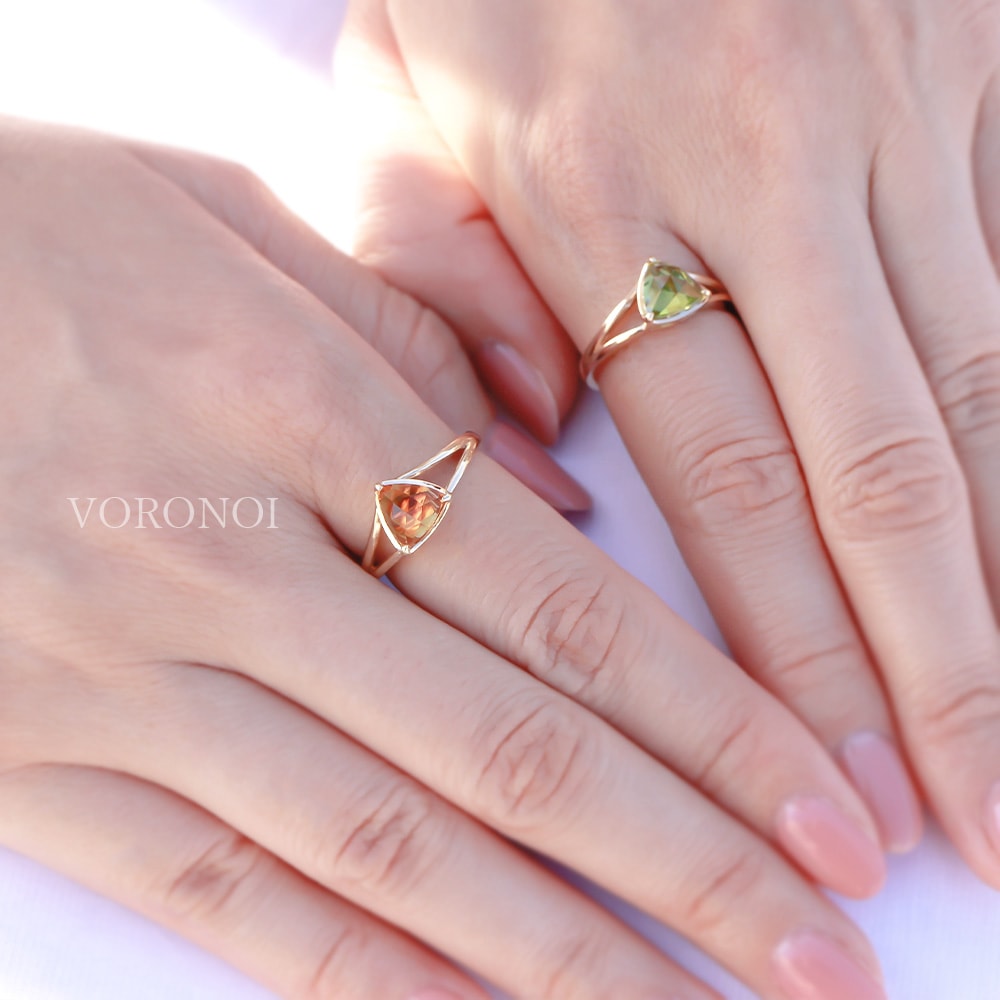 unbytomoyoyoshida ゴールドトーン トライアングルリング