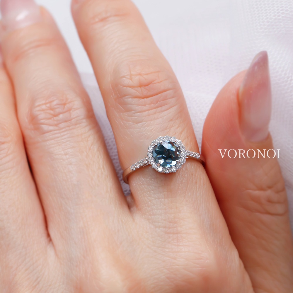 【5営業日以内に発送】MINAMO-Flower- 6mm ダイヤモンド 取り巻き リング / K10