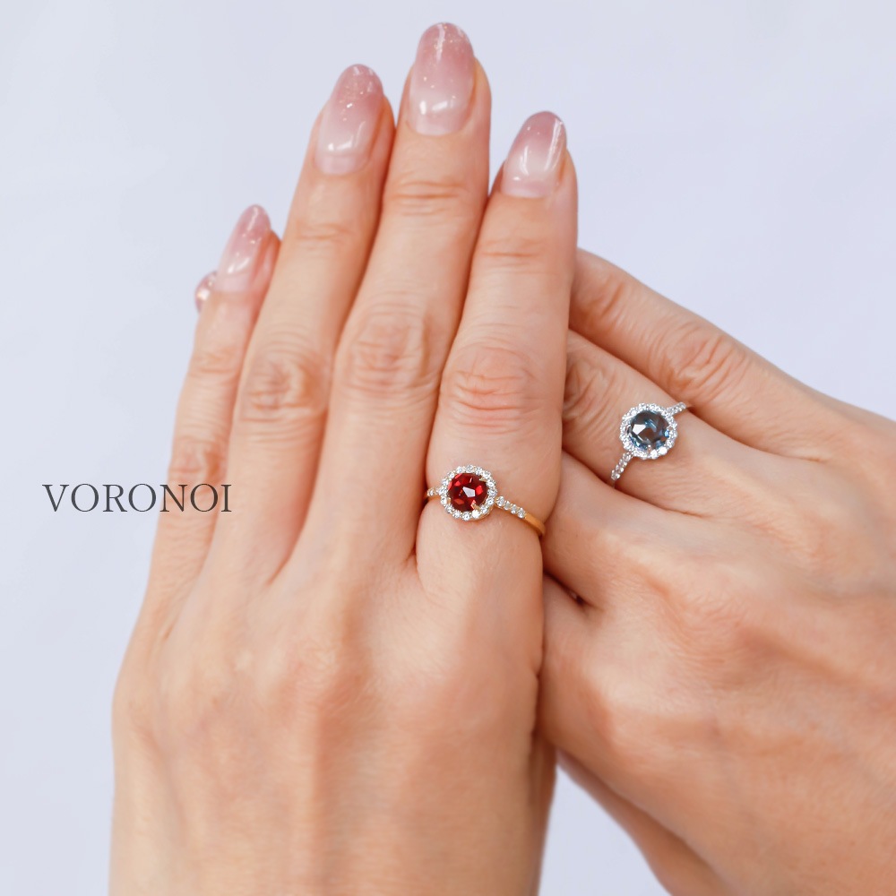 【5営業日以内に発送】MINAMO-Flower- 6mm ダイヤモンド 取り巻き リング / K10