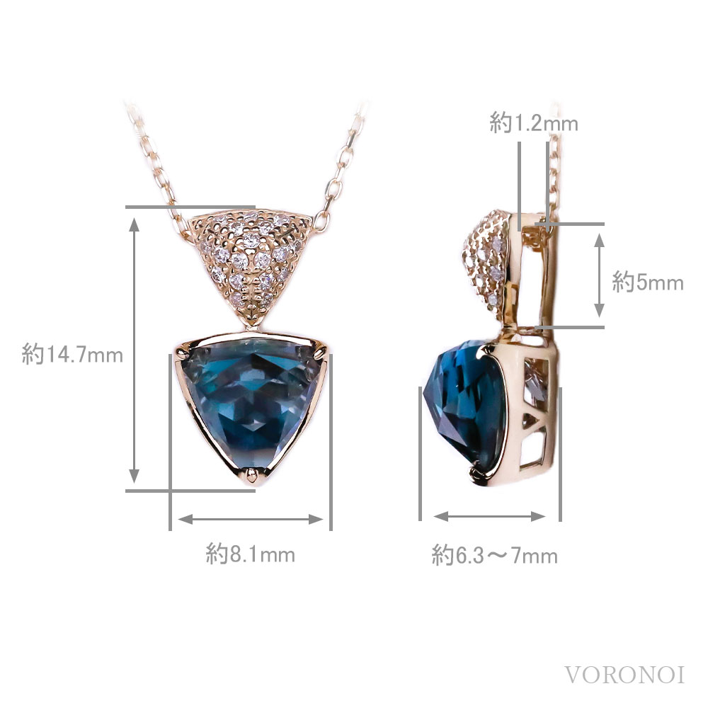 MINAMO-Triangle- ダイヤモンドネックレストップ