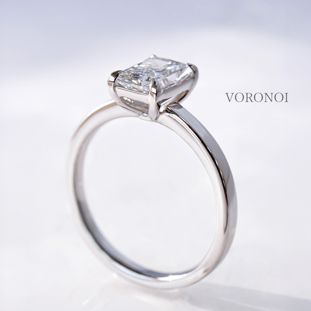 ラディアントカット スクエア ダイヤモンド 1ct リング K18 / PT950