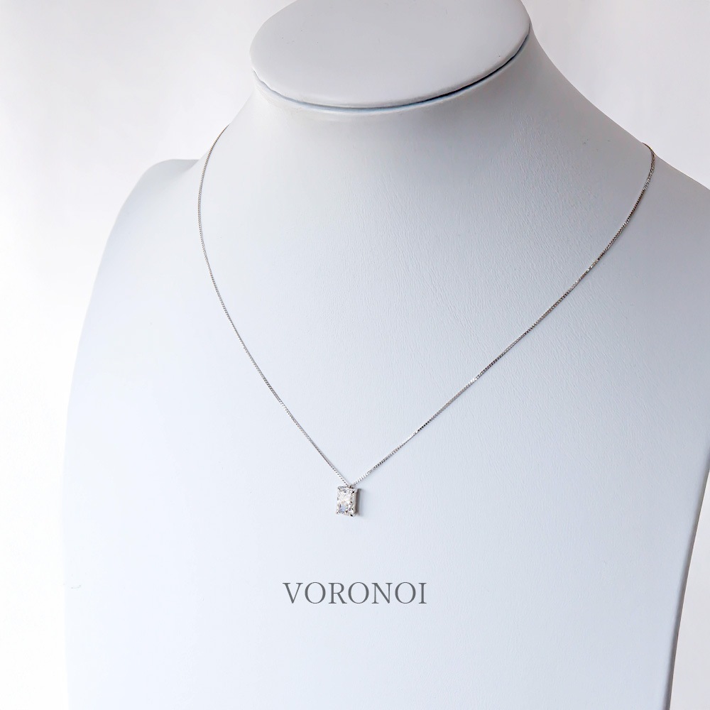 ラディアントカット スクエア ダイヤモンド 1ct ネックレス｜K18YG