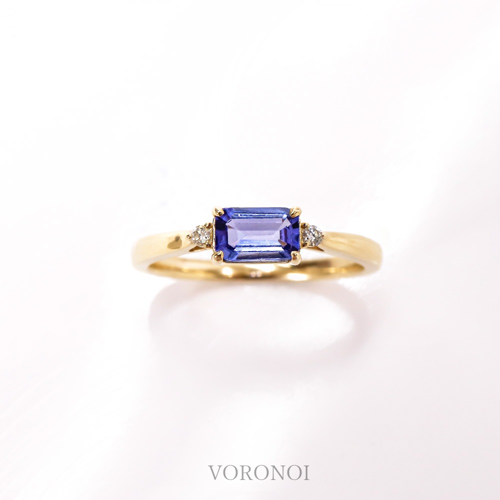 K10 カラーストーン スクエア リング / ネックレス