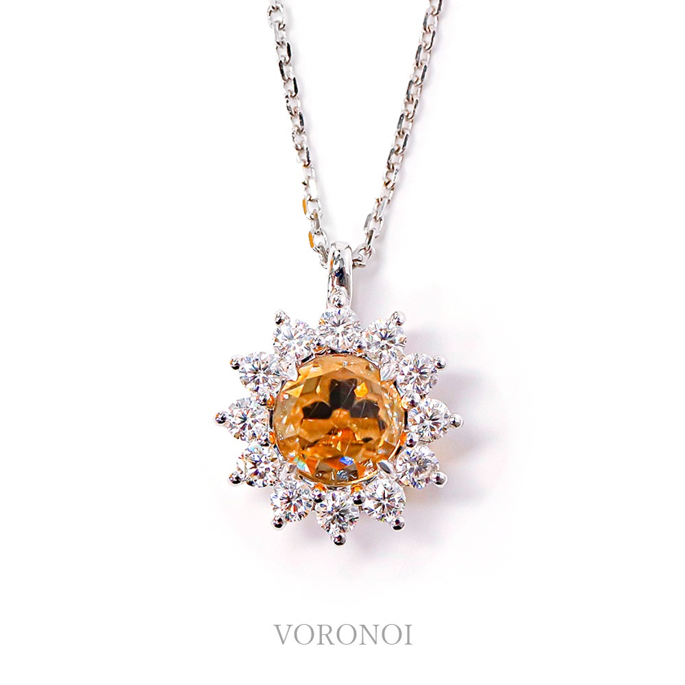 【 5営業日以内発送 / 在庫限り 】MINAMO - Bloom - シトリン ネックレス K10WG