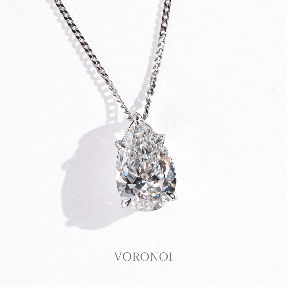 1ct ペアシェイプ ラボグロウン ダイヤモンド ネックレス K18 / PT950