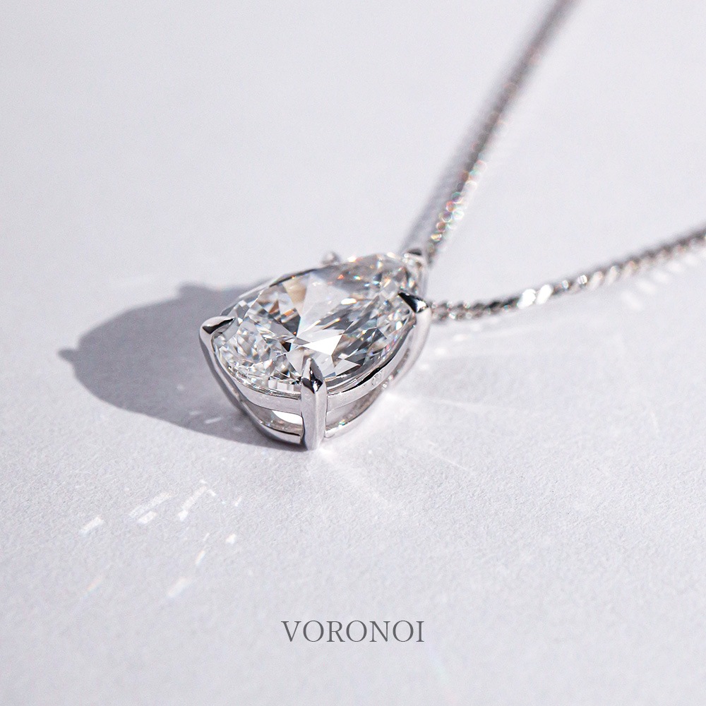 1ct ペアシェイプ ラボグロウン ダイヤモンド ネックレス K18 / PT950